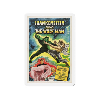 FRANKENSTEIN MEETS THE WOLF MAN (2) 1943 Movie Poster - Die-Cut Magnet-3" x 3"-The Sticker Space