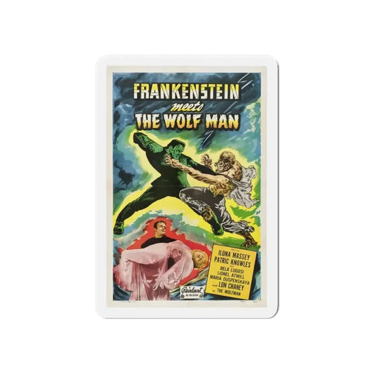 FRANKENSTEIN MEETS THE WOLF MAN (2) 1943 Movie Poster - Refrigerator Magnet 6 Inch - The Sticker Space