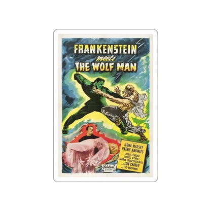 FRANKENSTEIN MEETS THE WOLF MAN (2) 1943 Movie Poster STICKER Vinyl Die-Cut Decal - The Sticker Space