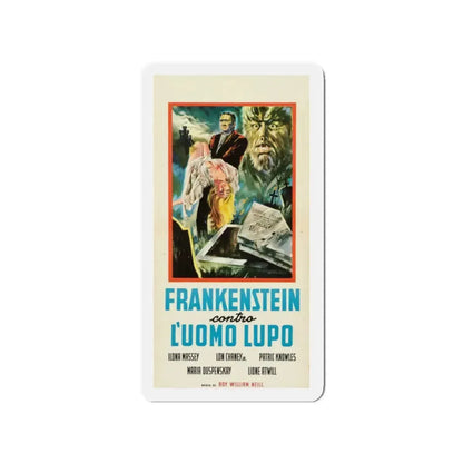 FRANKENSTEIN MEETS THE WOLF MAN (SPANISH) 2 1943 Movie Poster - Refrigerator Magnet 2 Inch - The Sticker Space