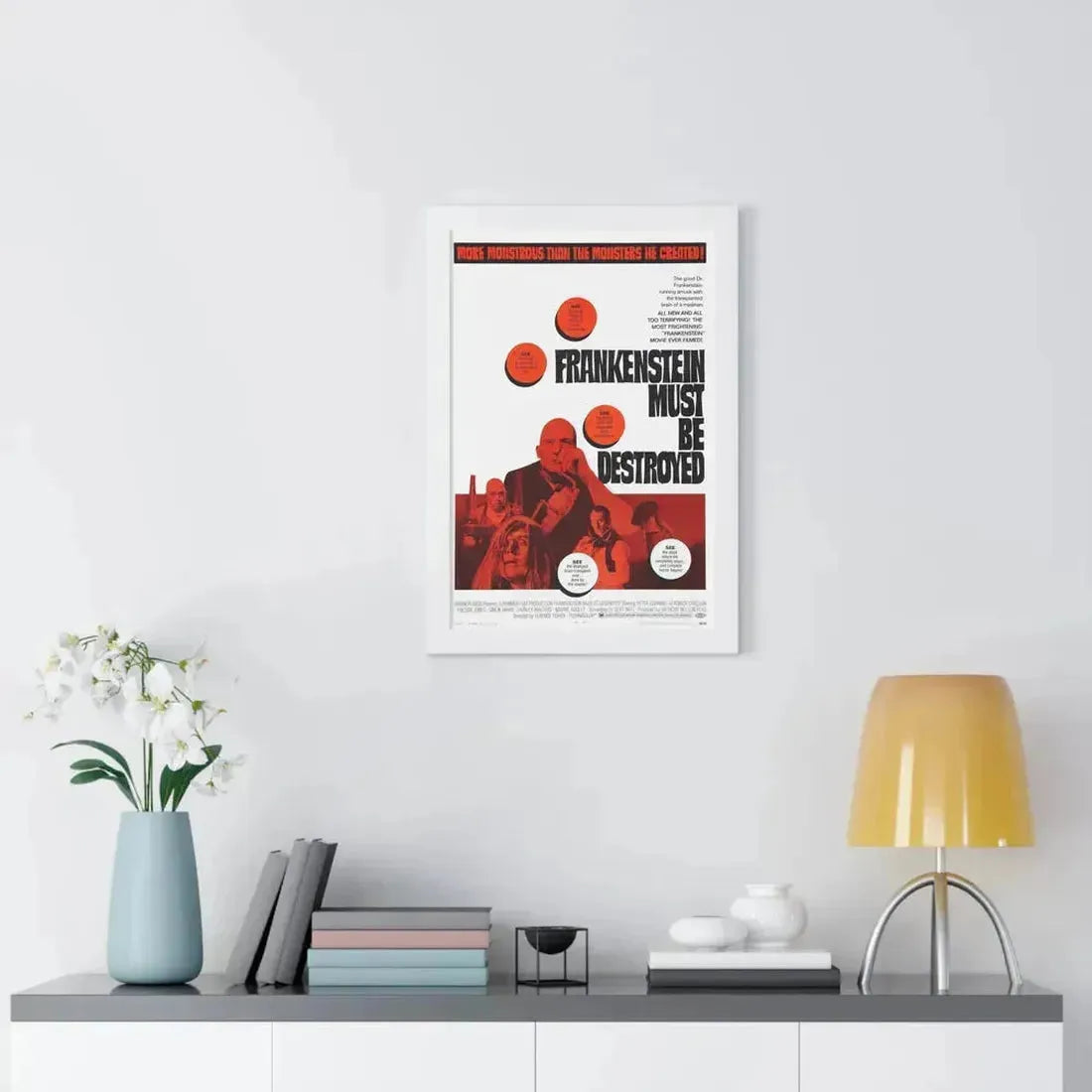 FRANKENSTEIN MUST BE DESTROYED 1969 - Framed Movie Poster - The Sticker Space