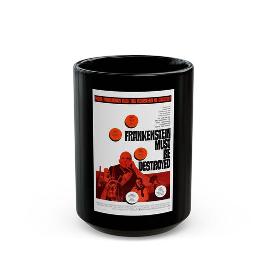 FRANKENSTEIN MUST BE DESTROYED 1969 Movie Poster - Black Coffee Mug-15oz-The Sticker Space