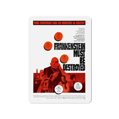 FRANKENSTEIN MUST BE DESTROYED 1969 Movie Poster - Refrigerator Magnet - The Sticker Space