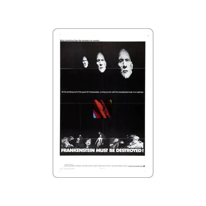 FRANKENSTEIN MUST BE DESTROYED (2) 1969 Movie Poster STICKER Vinyl Die-Cut Decal - The Sticker Space