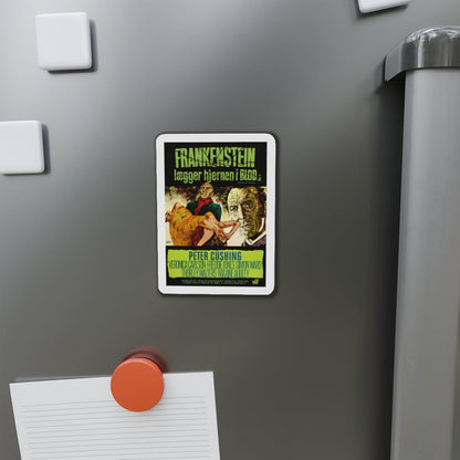 FRANKENSTEIN MUST BE DESTROYED (DANISH) 1969 Movie Poster - Die-Cut Magnet-The Sticker Space