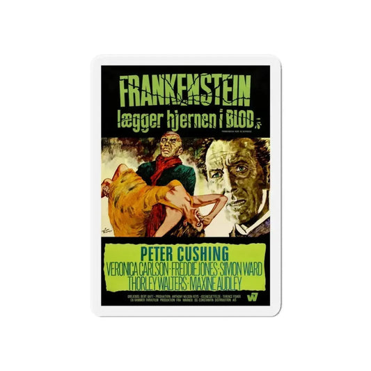 FRANKENSTEIN MUST BE DESTROYED (DANISH) 1969 Movie Poster - Refrigerator Magnet 6 Inch - The Sticker Space