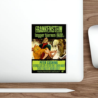 FRANKENSTEIN MUST BE DESTROYED (DANISH) 1969 Movie Poster STICKER Vinyl Die-Cut Decal-The Sticker Space