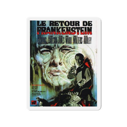 FRANKENSTEIN MUST BE DESTROYED (FRENCH) 1969 Movie Poster - Die-Cut Magnet-2" x 2"-The Sticker Space