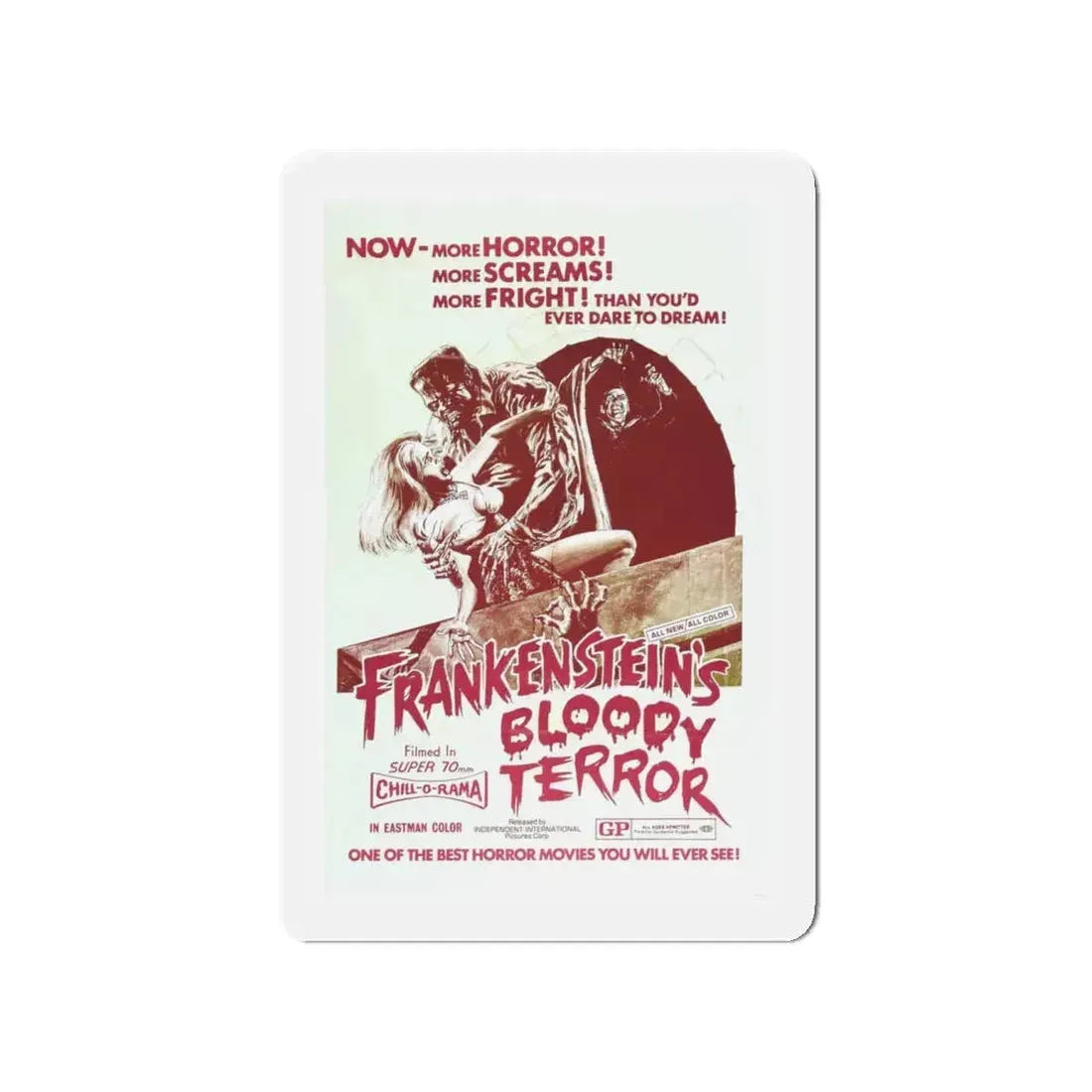 FRANKENSTEIN'S BLOODY TERROR 1968 Movie Poster - Refrigerator Magnet 4 Inch - The Sticker Space