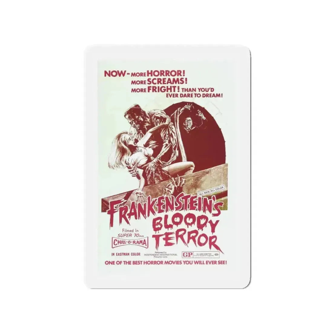 FRANKENSTEIN'S BLOODY TERROR 1968 Movie Poster - Refrigerator Magnet - The Sticker Space