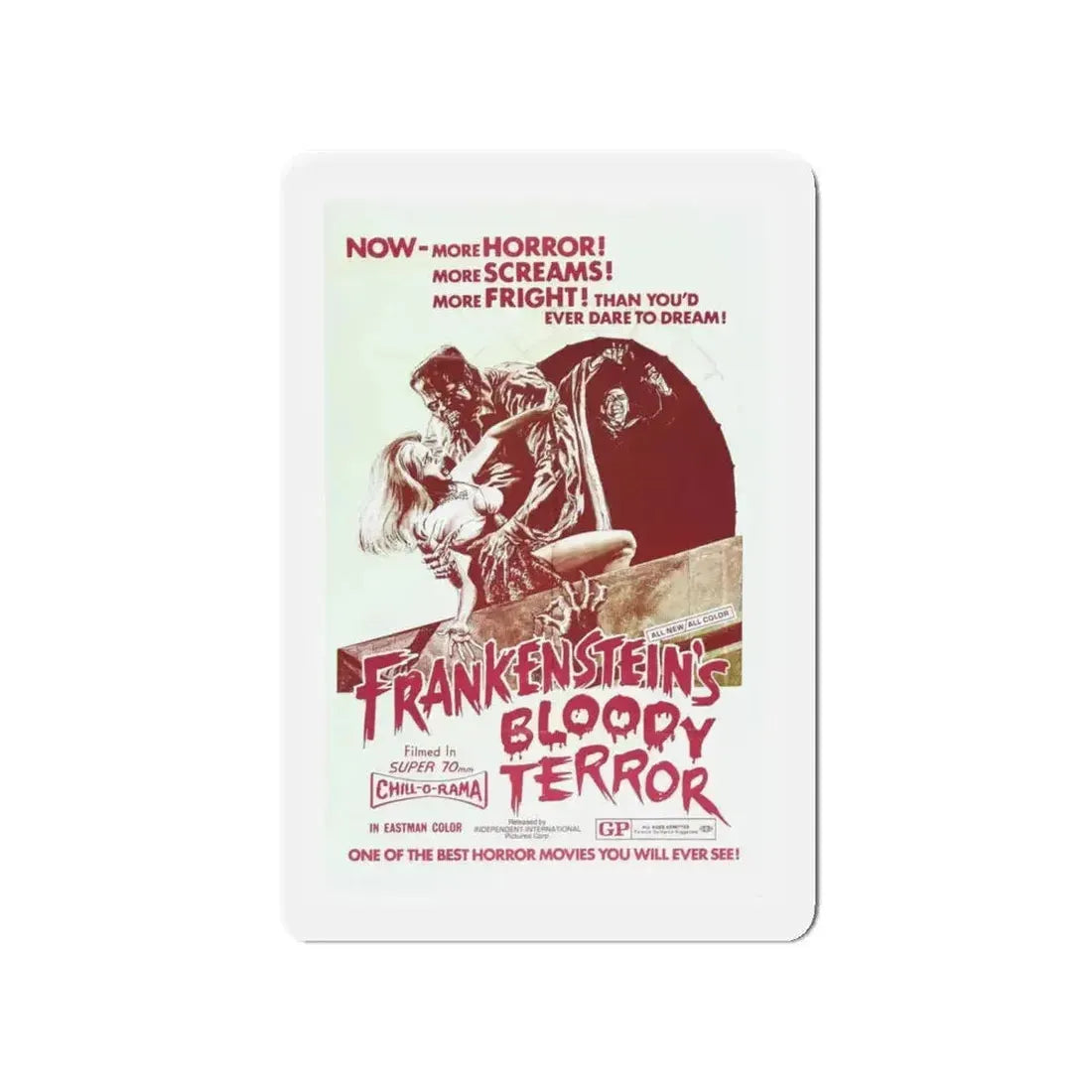 FRANKENSTEIN'S BLOODY TERROR 1968 Movie Poster - Refrigerator Magnet - The Sticker Space