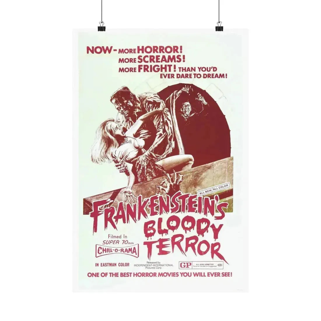 FRANKENSTEIN'S BLOODY TERROR 1968 - Paper Movie Poster 16″ x 24″ Matte - The Sticker Space