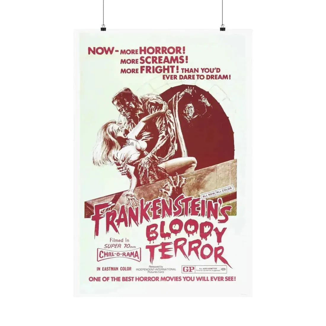 FRANKENSTEIN'S BLOODY TERROR 1968 - Paper Movie Poster 24″ x 36″ Matte - The Sticker Space