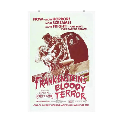 FRANKENSTEIN'S BLOODY TERROR 1968 - Paper Movie Poster - The Sticker Space