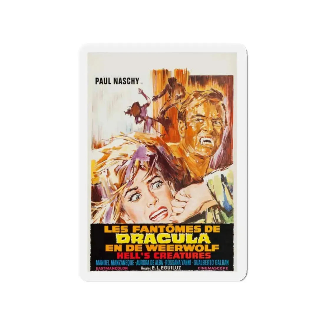 FRANKENSTEIN'S BLOODY TERROR (BELGIAN) 1968 Movie Poster - Refrigerator Magnet 2 Inch - The Sticker Space