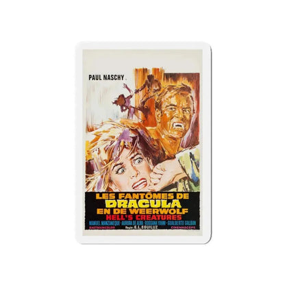 FRANKENSTEIN'S BLOODY TERROR (BELGIAN) 1968 Movie Poster - Refrigerator Magnet 5 Inch - The Sticker Space