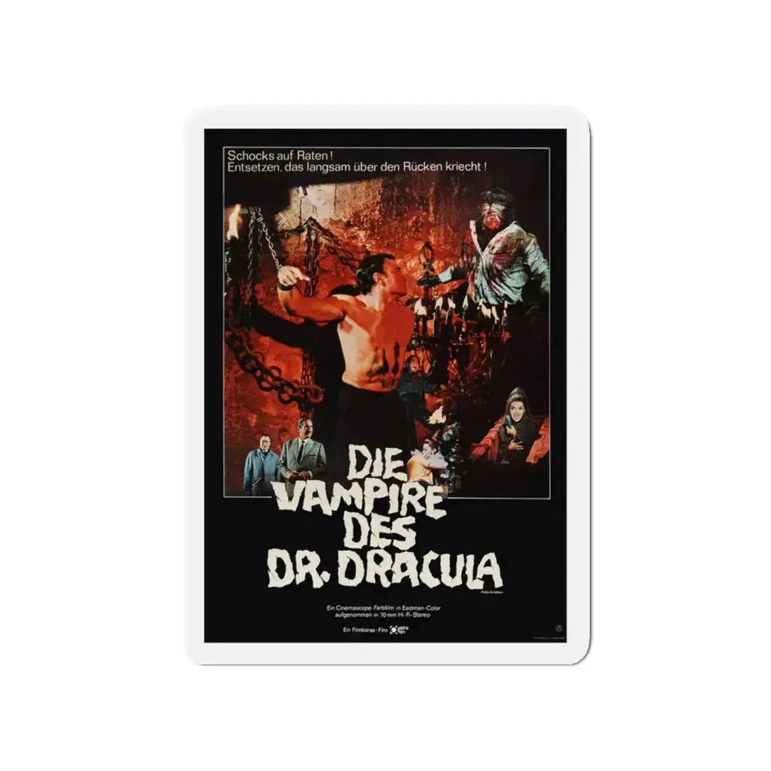 FRANKENSTEIN'S BLOODY TERROR (GERMAN) 1968 Movie Poster - Refrigerator Magnet 4 Inch - The Sticker Space