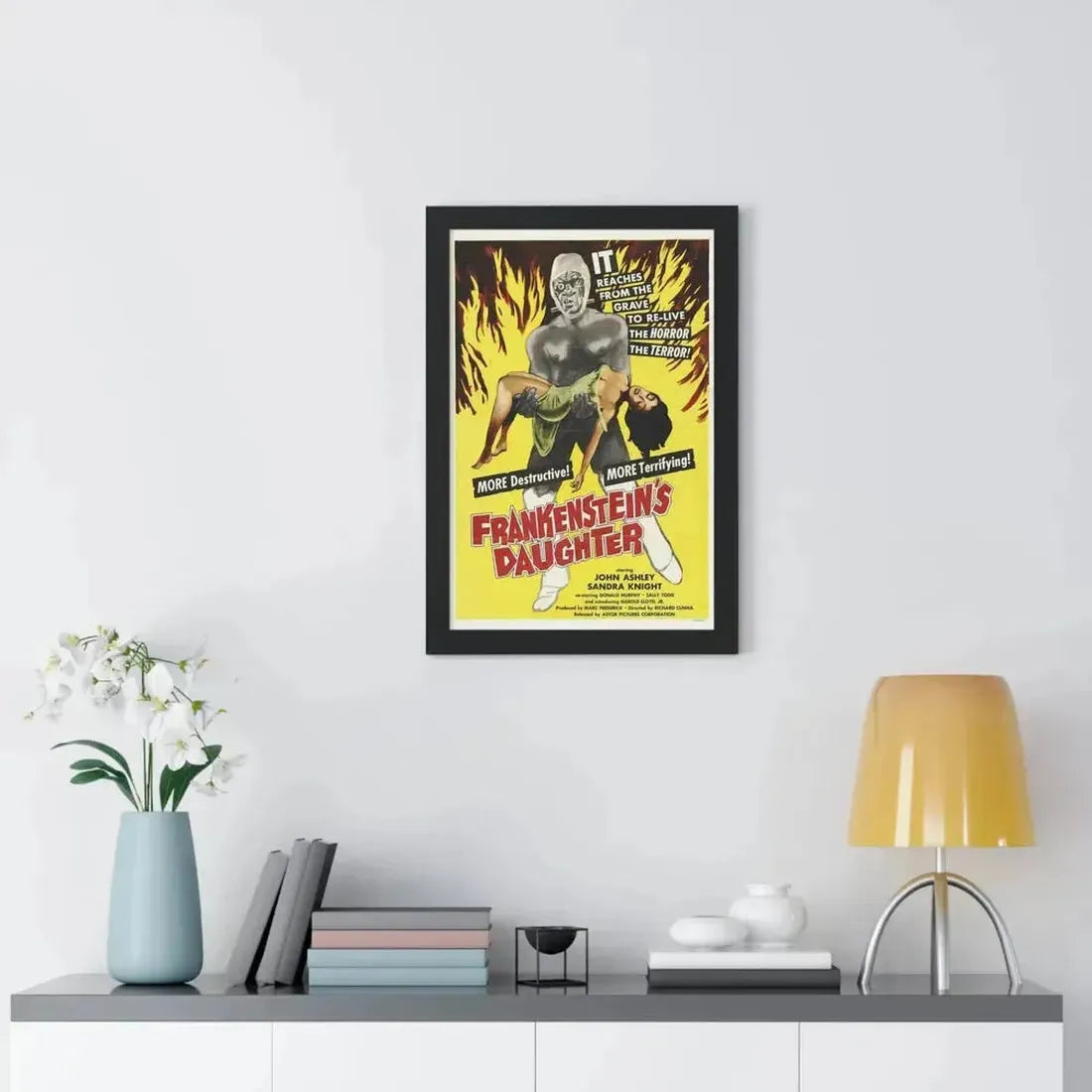 FRANKENSTEIN'S DAUGHTER 1958 - Framed Movie Poster - The Sticker Space