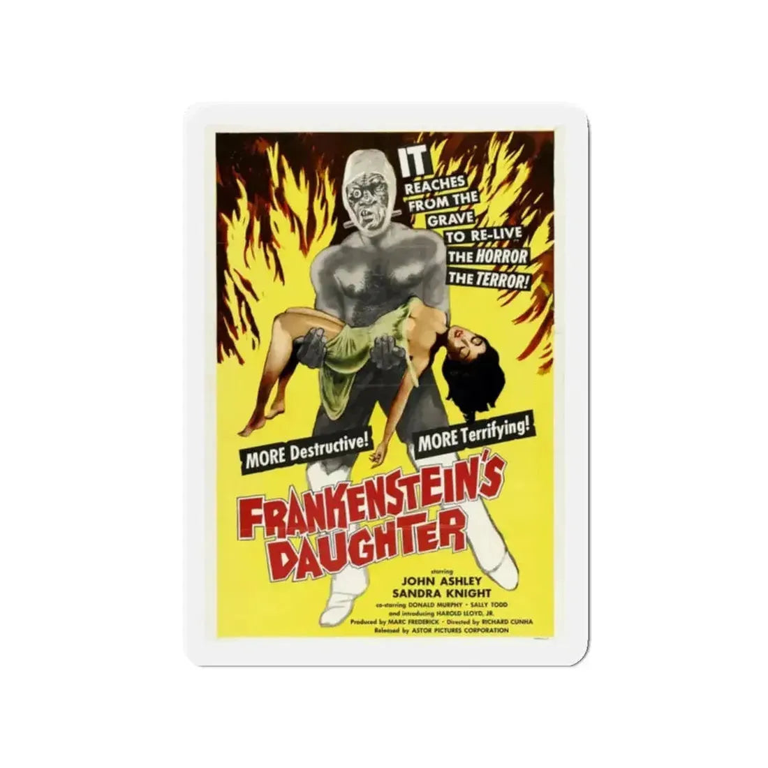 FRANKENSTEIN'S DAUGHTER 1958 Movie Poster - Refrigerator Magnet - The Sticker Space