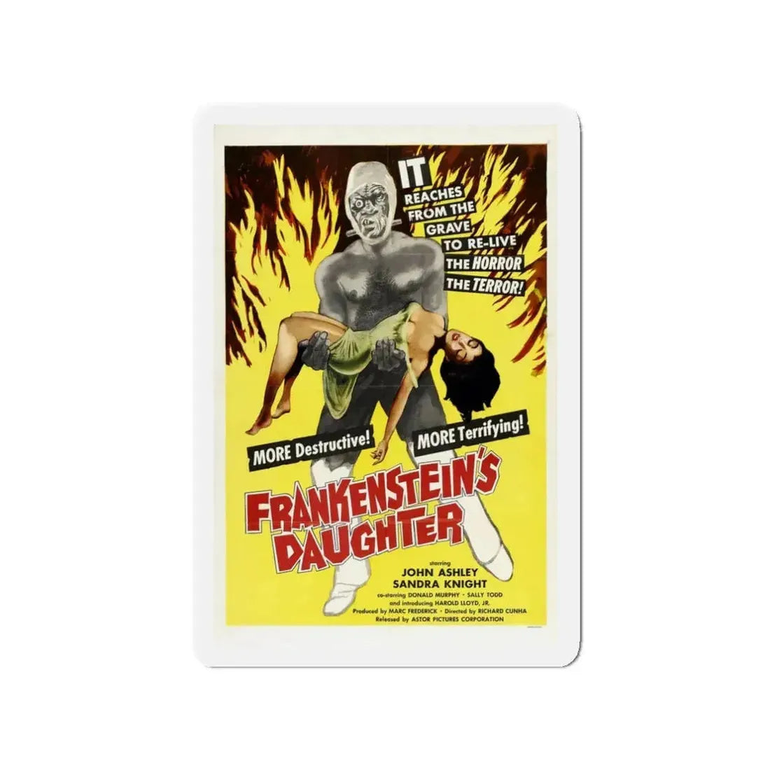 FRANKENSTEIN'S DAUGHTER 1958 Movie Poster - Refrigerator Magnet - The Sticker Space