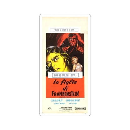 FRANKENSTEIN'S DAUGHTER (ITALIAN) 1958 Movie Poster - STICKER Vinyl Kiss-Cut Decal 4 Inch White - The Sticker Space