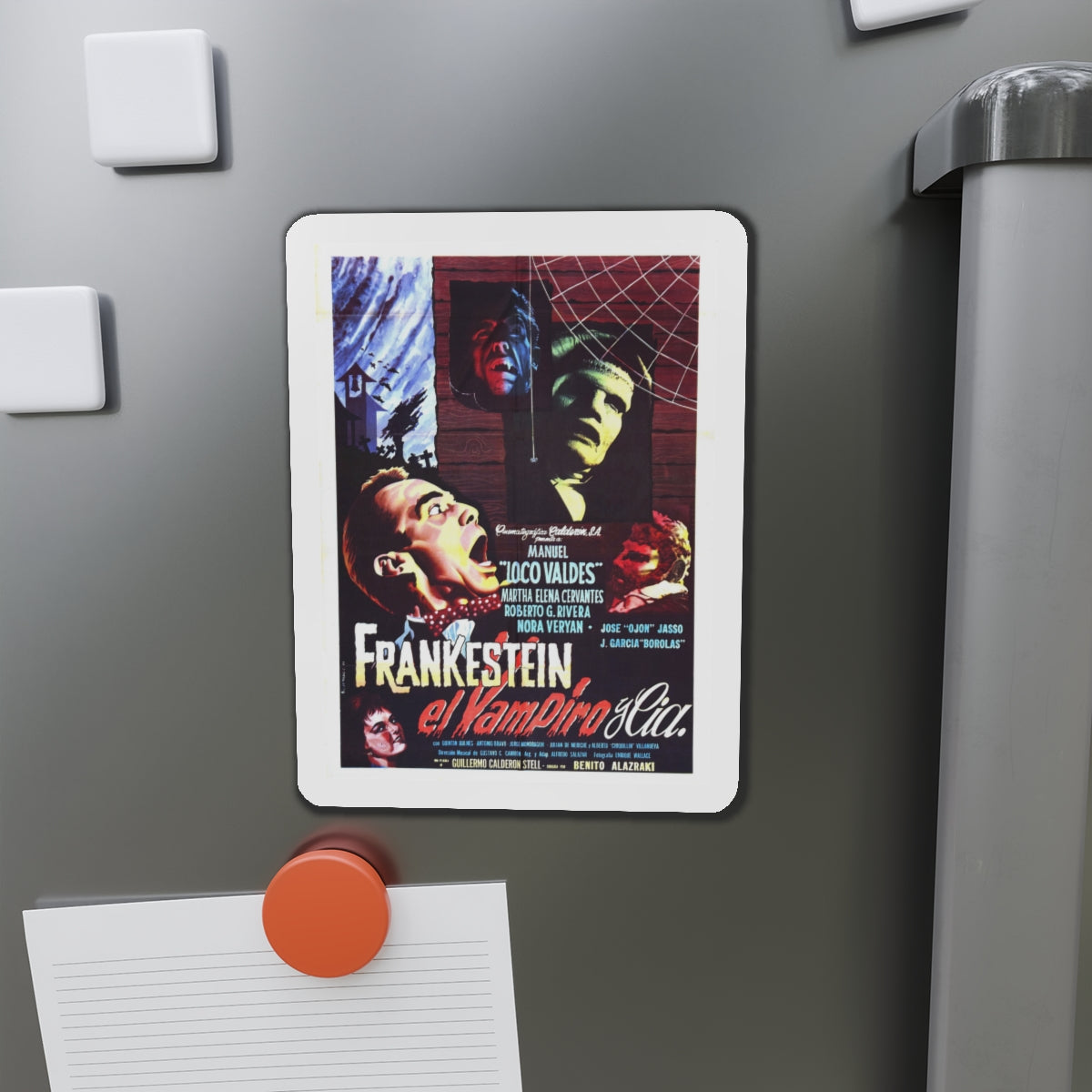 FRANKENSTEIN, THE VAMPIRE AND CO 1962 Movie Poster - Die-Cut Magnet-The Sticker Space