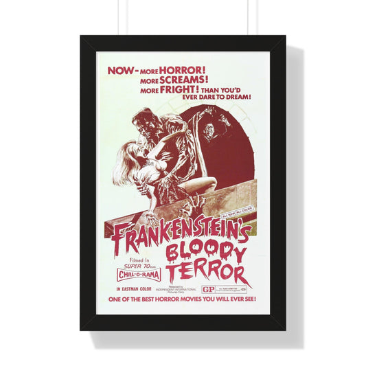 FRANKENSTEIN'S BLOODY TERROR 1968 - Framed Movie Poster-16″ x 24″-The Sticker Space