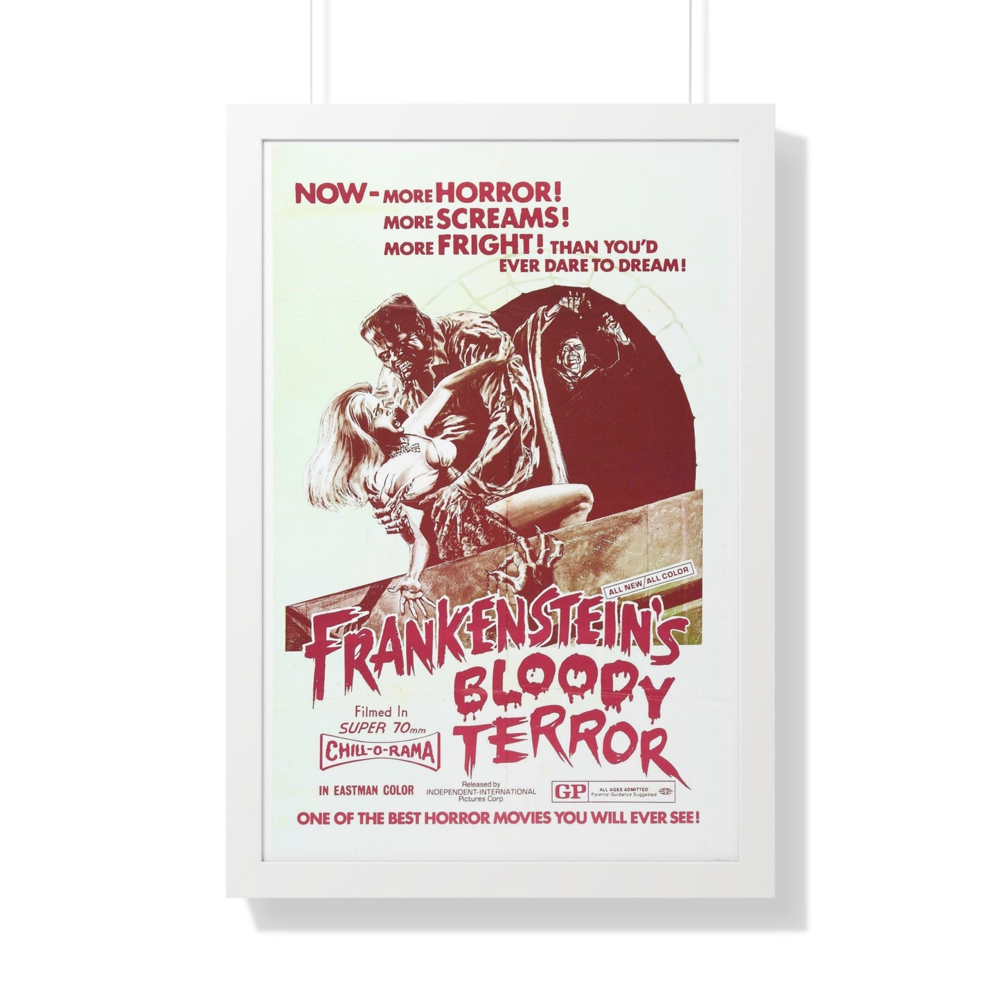 FRANKENSTEIN'S BLOODY TERROR 1968 - Framed Movie Poster-20" x 30"-The Sticker Space