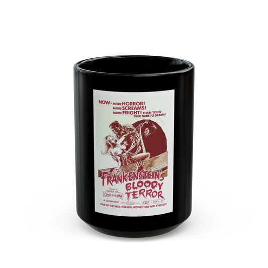 FRANKENSTEIN'S BLOODY TERROR 1968 Movie Poster - Black Coffee Mug-15oz-The Sticker Space