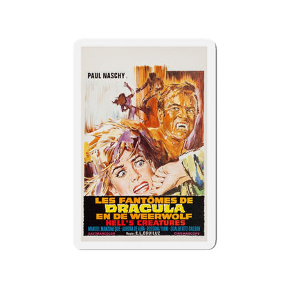 FRANKENSTEIN'S BLOODY TERROR (BELGIAN) 1968 Movie Poster - Die-Cut Magnet-3" x 3"-The Sticker Space