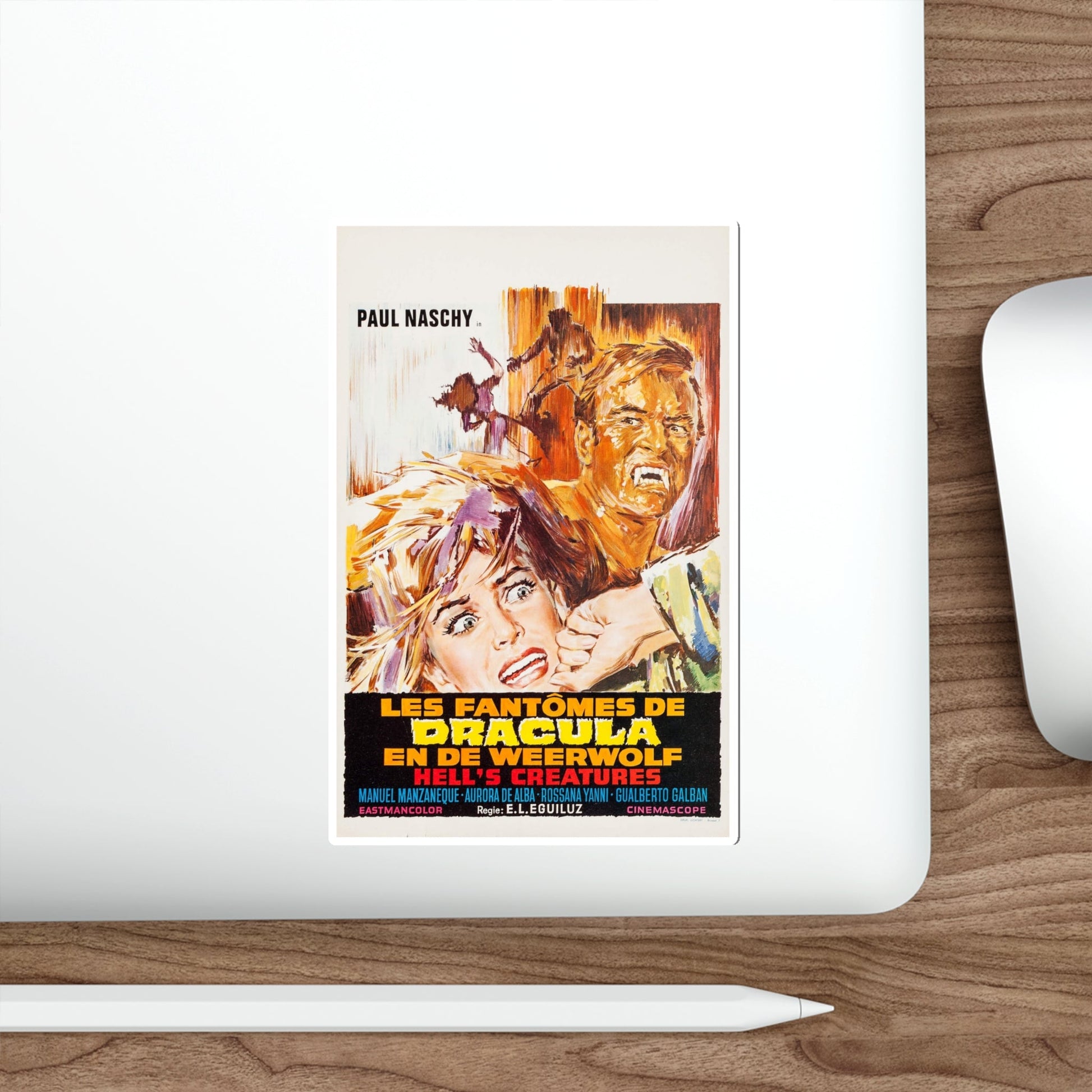 FRANKENSTEIN'S BLOODY TERROR (BELGIAN) 1968 Movie Poster STICKER Vinyl Die-Cut Decal-The Sticker Space