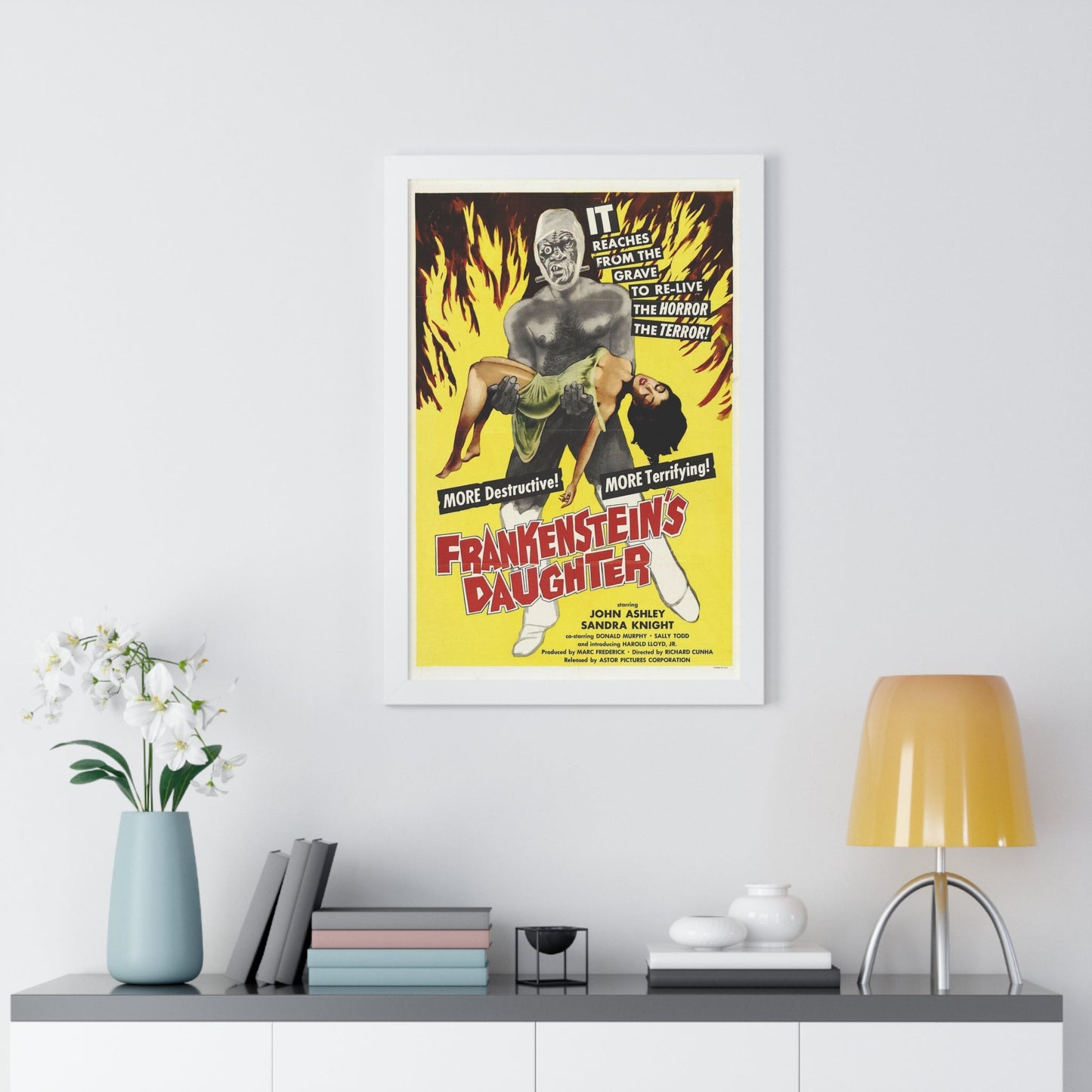 FRANKENSTEIN'S DAUGHTER 1958 - Framed Movie Poster-The Sticker Space