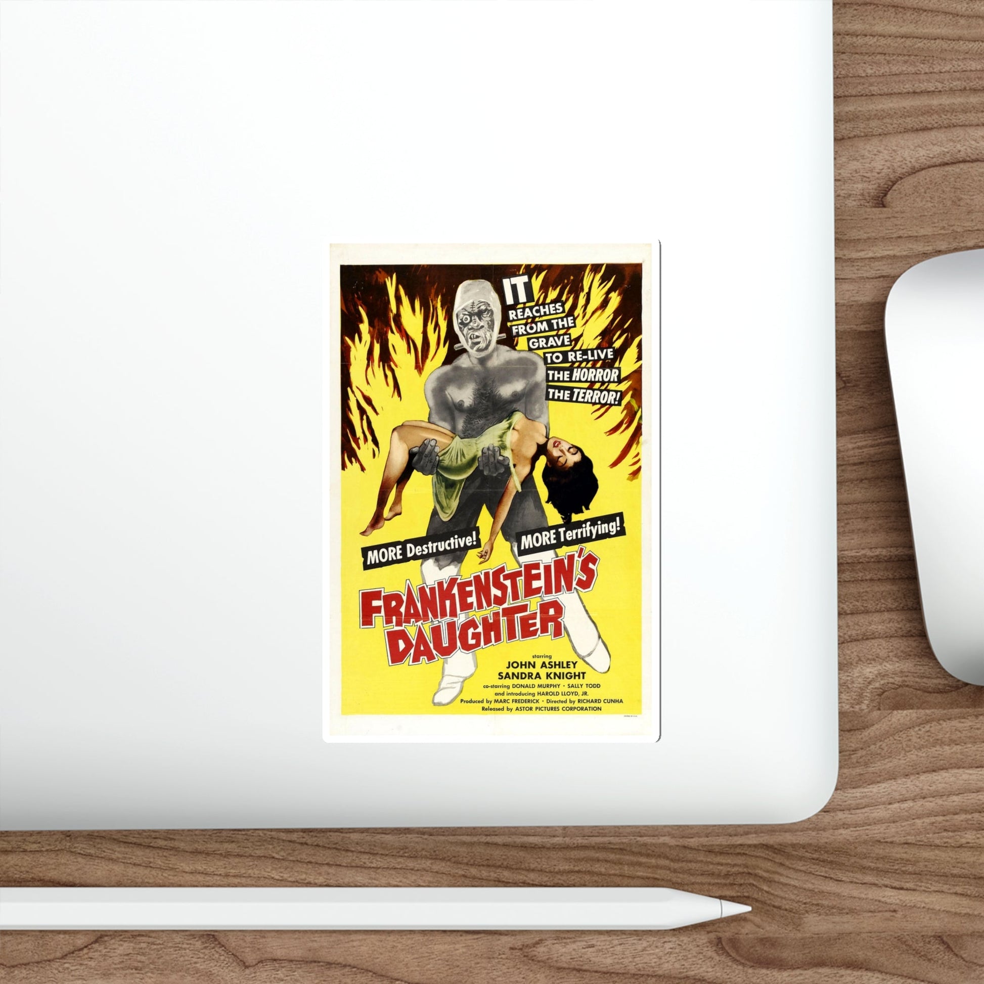 FRANKENSTEIN'S DAUGHTER 1958 Movie Poster STICKER Vinyl Die-Cut Decal-The Sticker Space