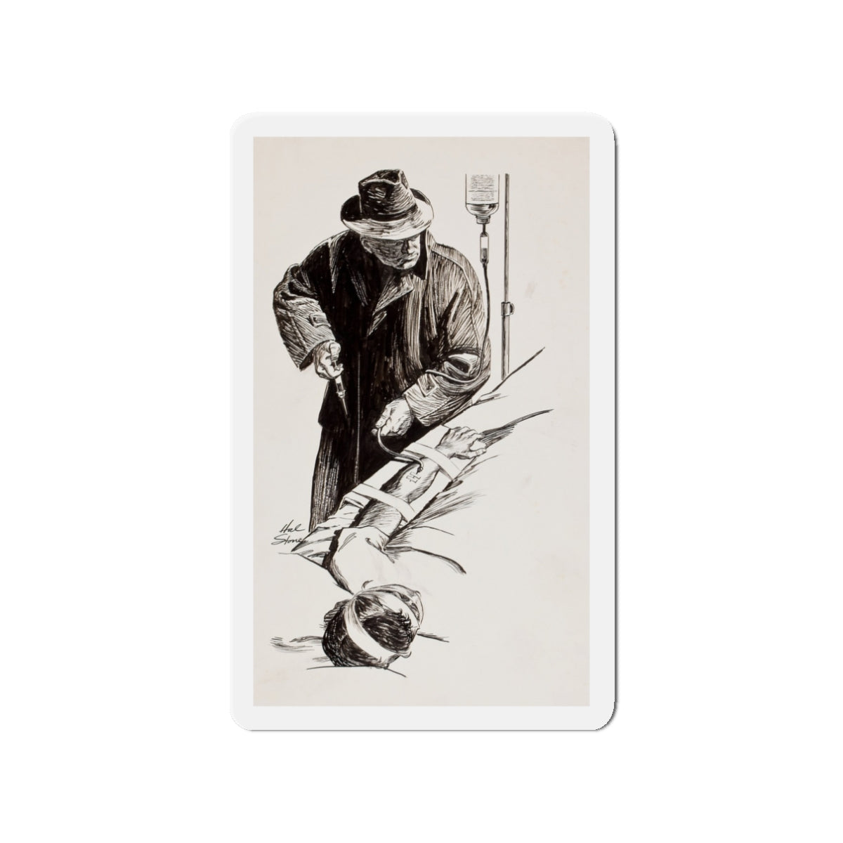 Frankincense and Murder (Magazine Illustration) Refrigerator Magnet-3" x 3"-The Sticker Space