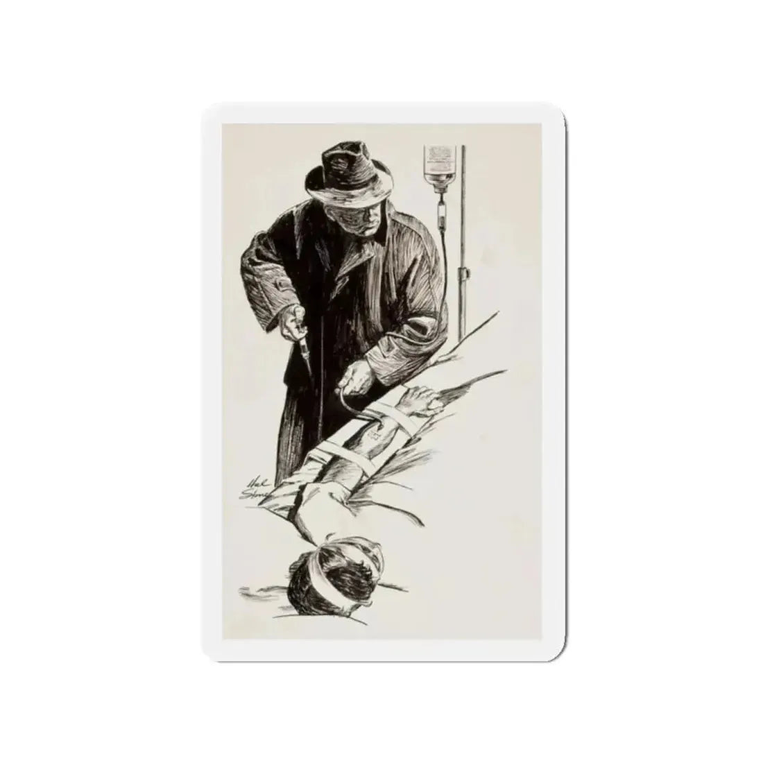 Frankincense and Murder (Magazine Illustration) Refrigerator Magnet - The Sticker Space