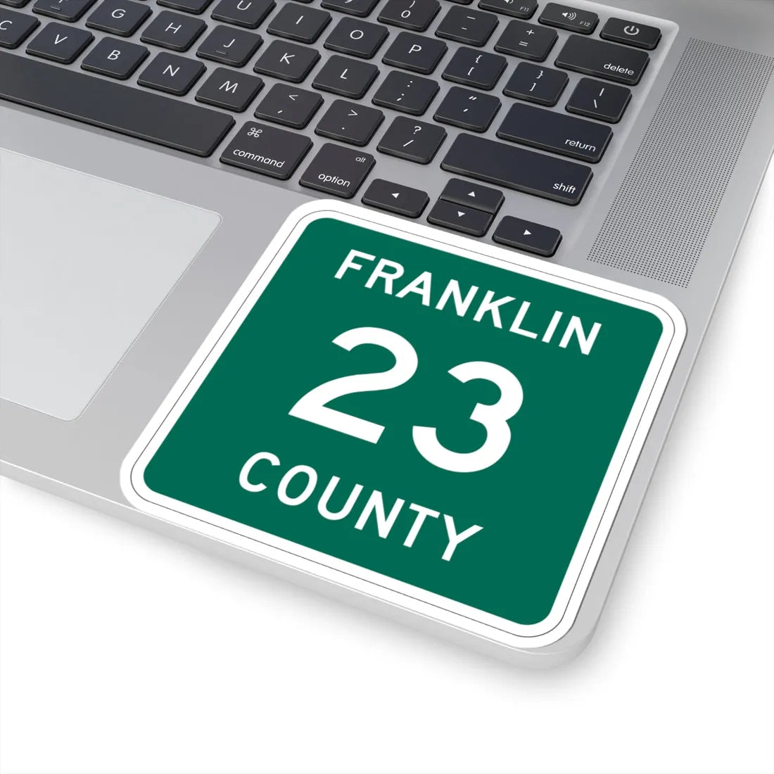 Franklin County 23 NY (New York) (Road Sign) STICKER Vinyl Kiss-Cut Decal - The Sticker Space