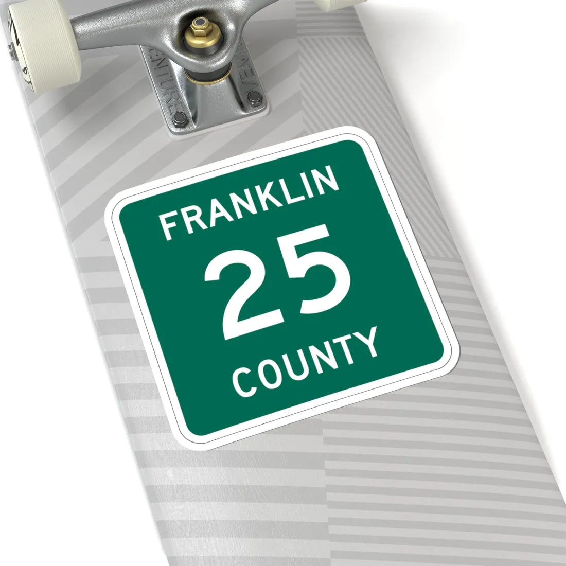 Franklin County 25 NY (New York) (Road Sign) STICKER Vinyl Kiss-Cut Decal - The Sticker Space
