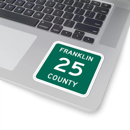 Franklin County 25 NY (New York) (Road Sign) STICKER Vinyl Kiss-Cut Decal - The Sticker Space