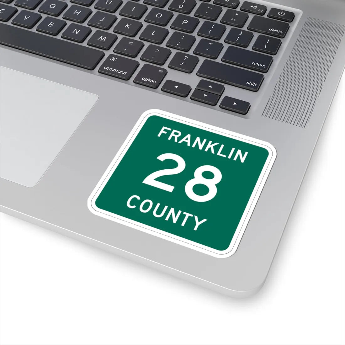 Franklin County 28 NY (New York) (Road Sign) STICKER Vinyl Kiss-Cut Decal - The Sticker Space