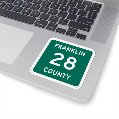 Franklin County 28 NY (New York) (Road Sign) STICKER Vinyl Kiss-Cut Decal - The Sticker Space