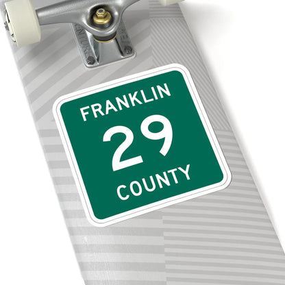 Franklin County 29 NY (New York) (Road Sign) STICKER Vinyl Kiss-Cut Decal - The Sticker Space