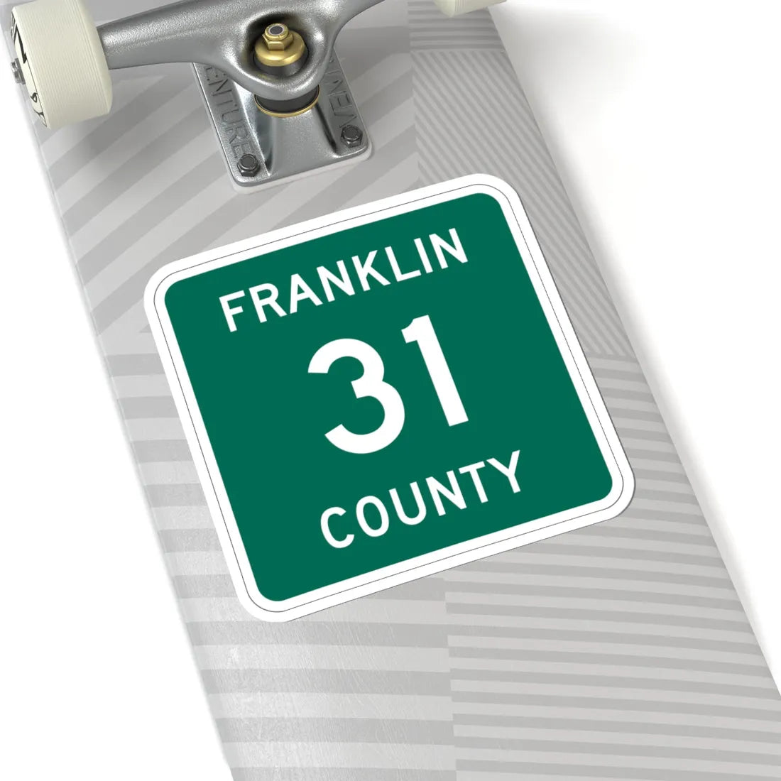 Franklin County 31 NY (New York) (Road Sign) STICKER Vinyl Kiss-Cut Decal - The Sticker Space
