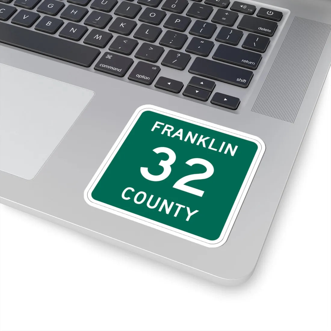 Franklin County 32 NY (New York) (Road Sign) STICKER Vinyl Kiss-Cut Decal - The Sticker Space