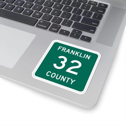 Franklin County 32 NY (New York) (Road Sign) STICKER Vinyl Kiss-Cut Decal - The Sticker Space