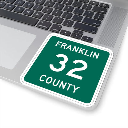 Franklin County 32 NY (New York) (Road Sign) STICKER Vinyl Kiss-Cut Decal - The Sticker Space