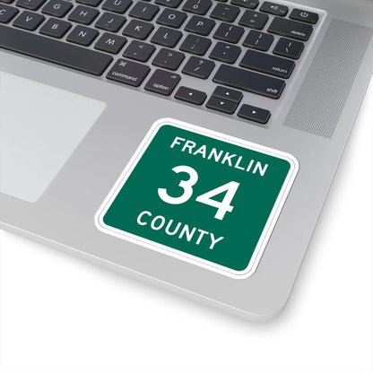 Franklin County 34 NY (New York) (Road Sign) STICKER Vinyl Kiss-Cut Decal - The Sticker Space