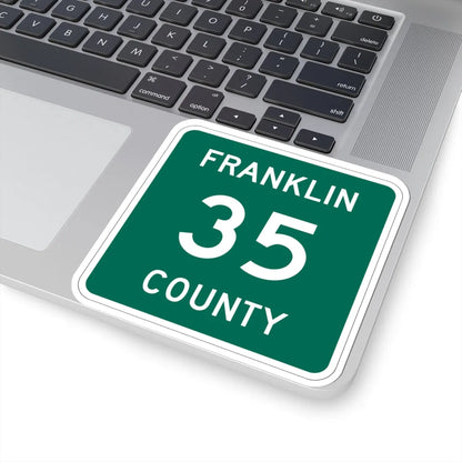 Franklin County 35 NY (New York) (Road Sign) STICKER Vinyl Kiss-Cut Decal - The Sticker Space