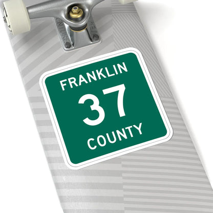 Franklin County 37 NY (New York) (Road Sign) STICKER Vinyl Kiss-Cut Decal - The Sticker Space
