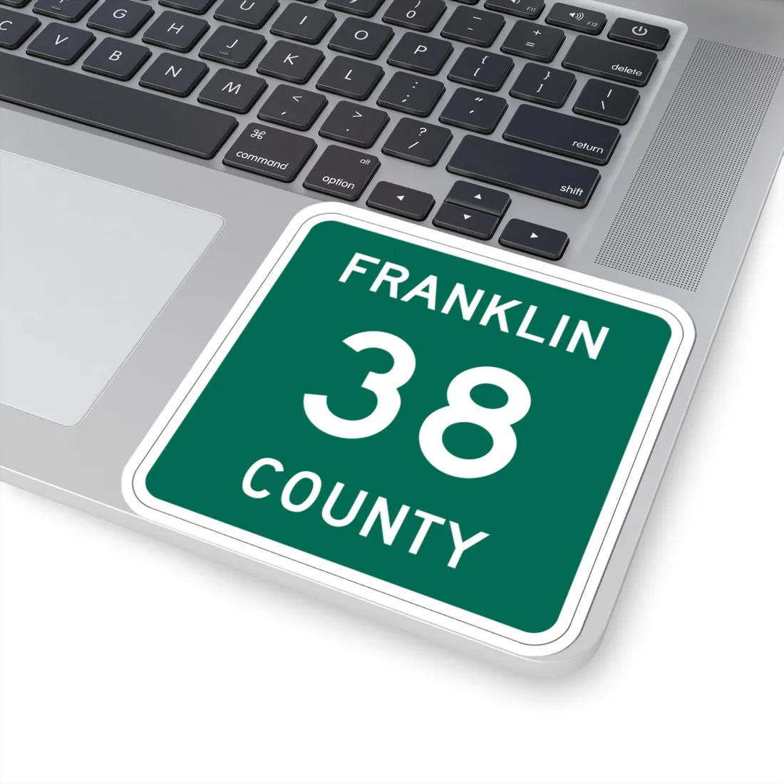 Franklin County 38 NY (New York) (Road Sign) STICKER Vinyl Kiss-Cut Decal - The Sticker Space