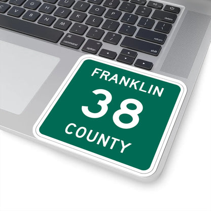 Franklin County 38 NY (New York) (Road Sign) STICKER Vinyl Kiss-Cut Decal - The Sticker Space
